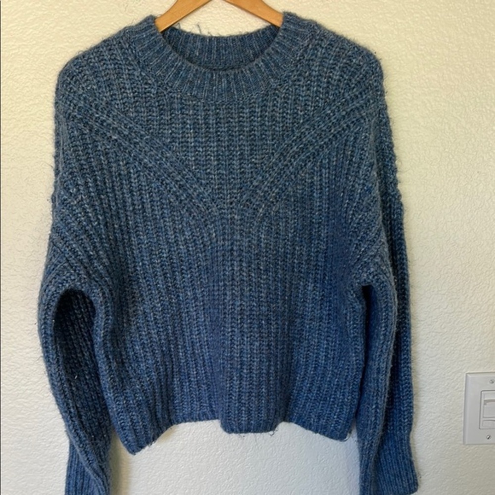 Abercrombie and Fitch chunky knit sweater Cozy Blue Knit medium